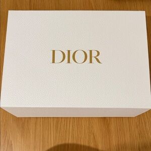 Dior large Luxury White Box with Gold Logo NWT